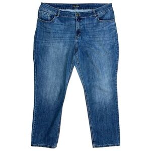 Lee Jeans Women’s Size 22W Medium Blue Regular Fit Straight Leg Mid Rise